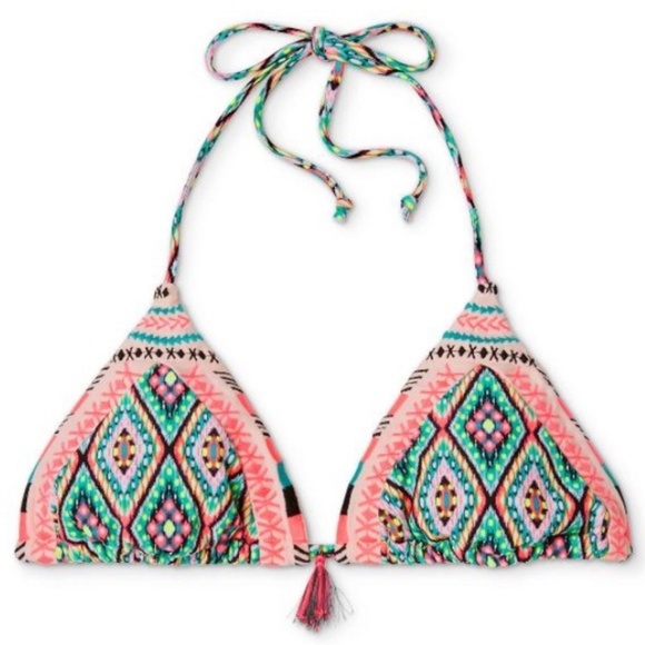 Women's Embroidered Triangle Bikini Top - Picture 6 of 7
